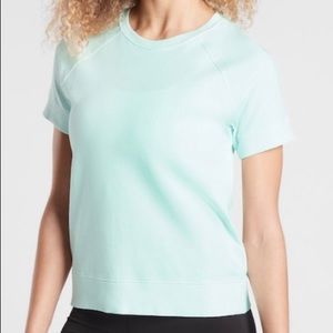 Athleta Sundown Short Sleeve Sweatershirt